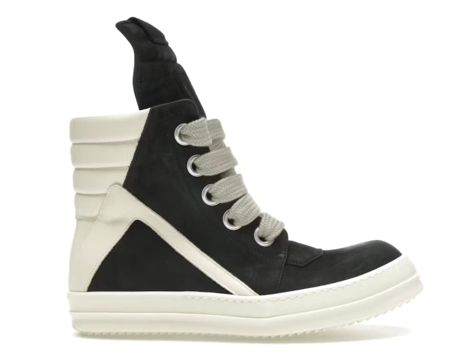 Rick Owens Jumbolace Geobasket Black Milk