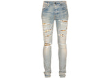 AMIRI Leopard Thrasher Skinny Fit Jeans Clay Indigo
