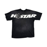 Hellstar Cartoon Logo Glitter Logo T-shirt Black