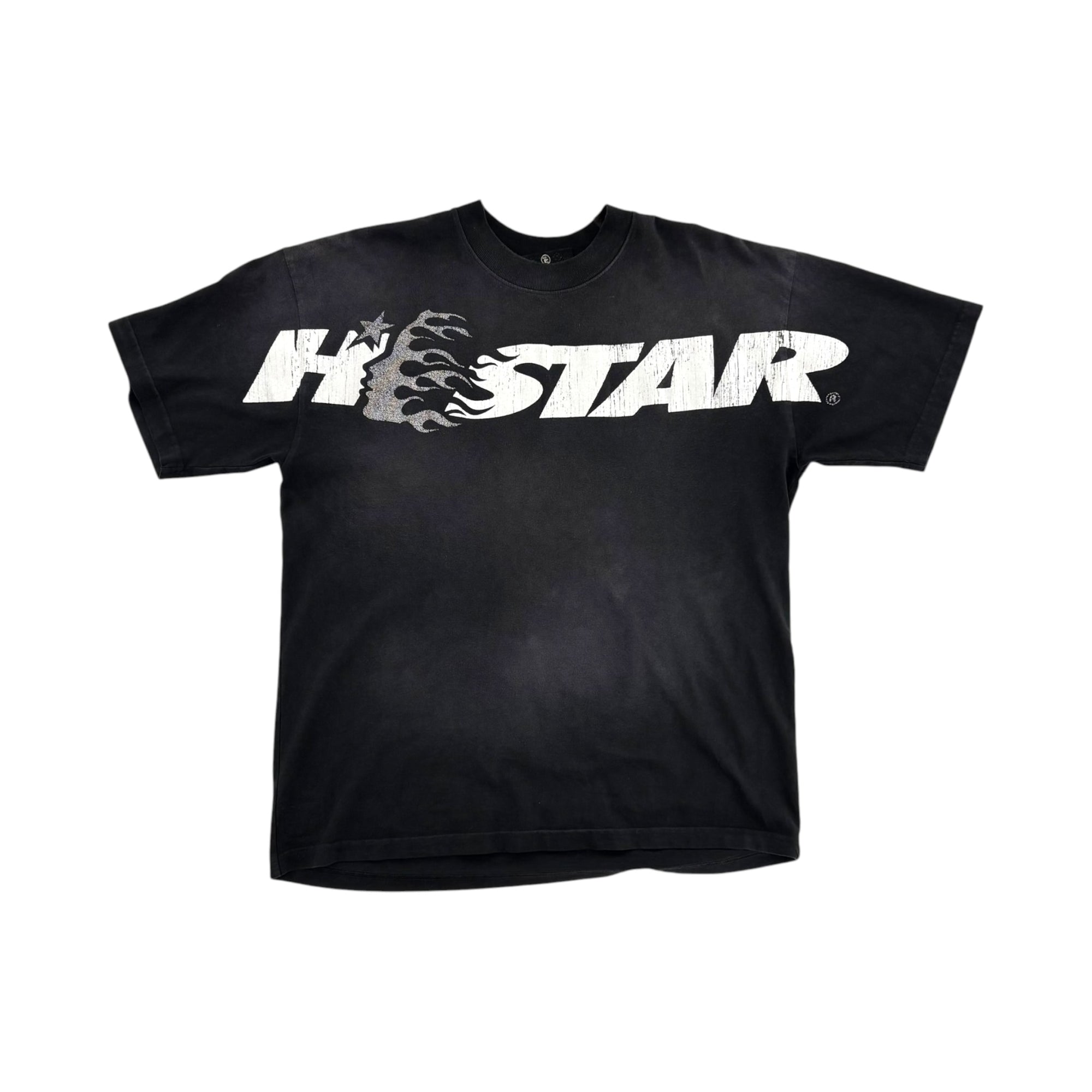 Hellstar Cartoon Logo Glitter Logo T-shirt Black