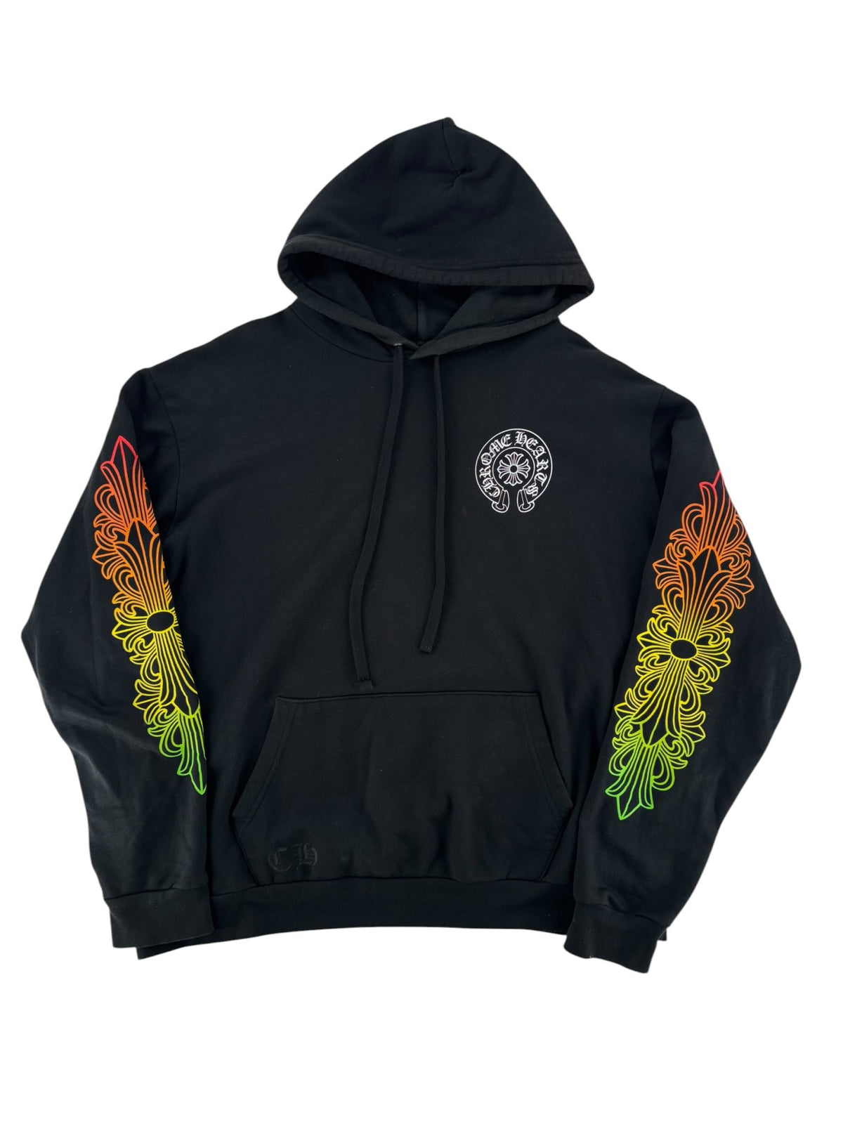 Chrome Hearts Floral Sleeve Gradient Made In Hollywood Hoodie Black/Gradient
