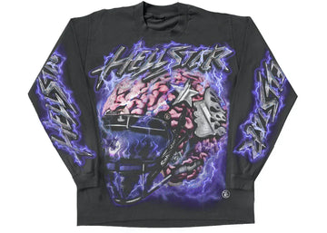 Hellstar Powered By The Star L/S "Washed Black"