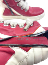 Rick Owens Geobasket Jumbo Lace High Carnelian Milk No Insole