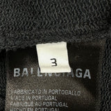 Balenciaga Tape Type Ripped Pocket Hoodie Black