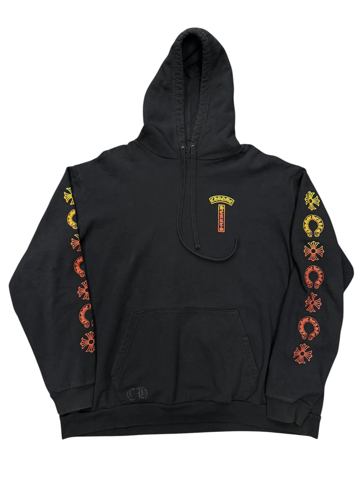 Chrome Hearts T Bar Logo Gradient Hoodie Black