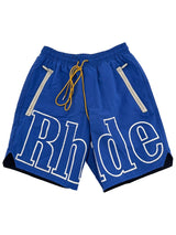 Rhude Rh Logo Track Shorts Blue