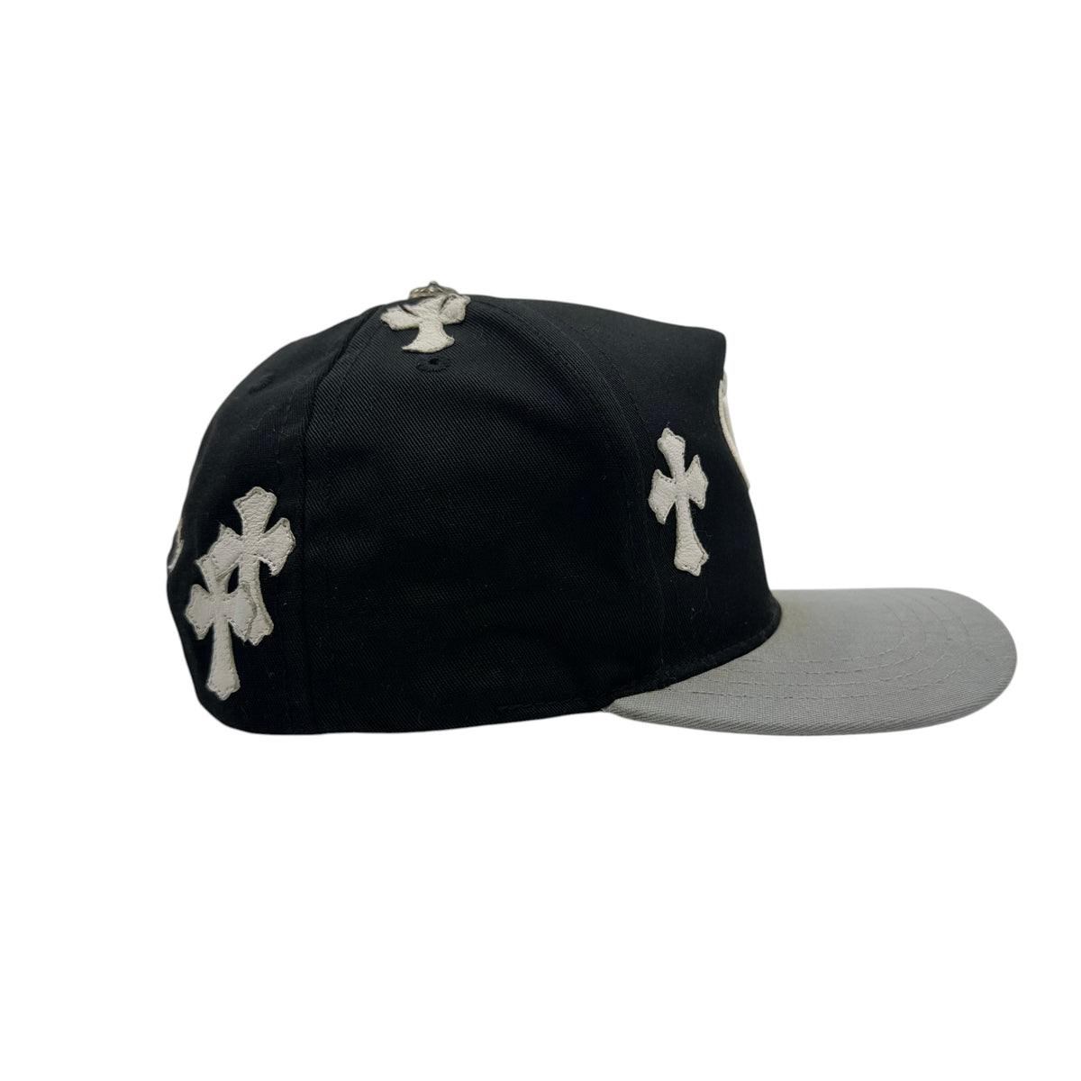 Chrome Hearts Cross Patch CH Baseball Hat Black Grey