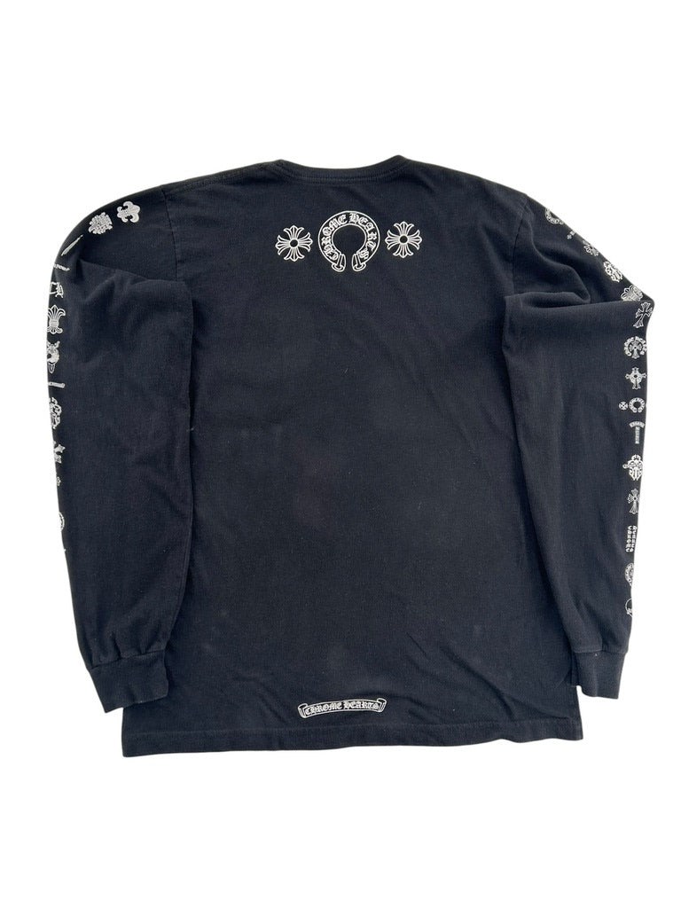 Chrome Hearts Eye Chart Pocket Longsleeve Black