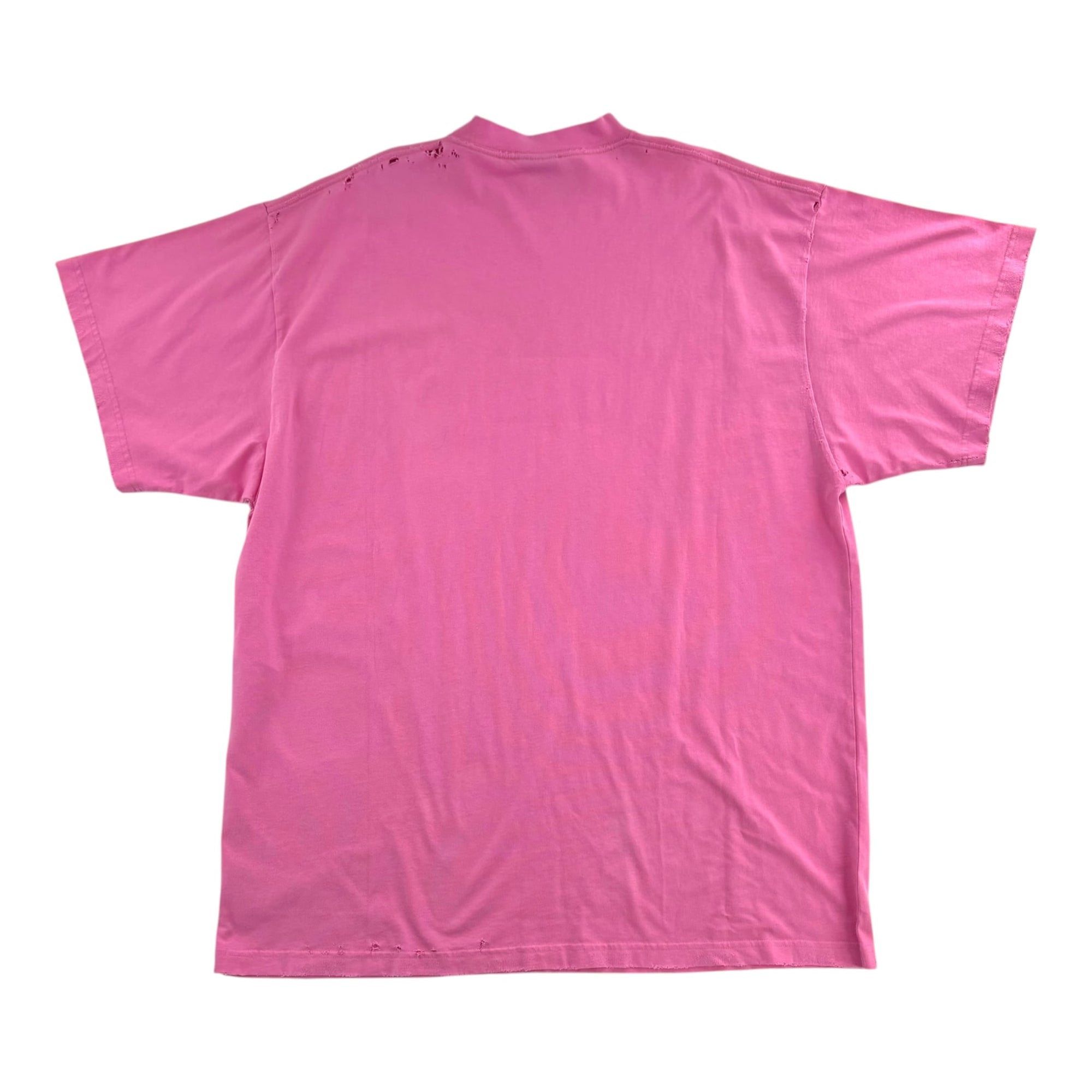 Balenciaga No Logo Printed Large Fit T-Shirt Pink