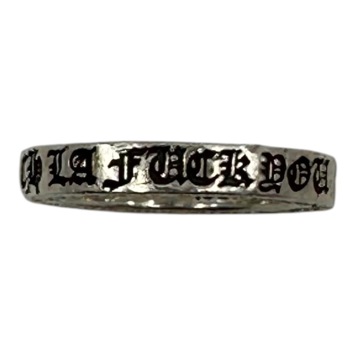 Chrome Hearts LA F*ck You Ring Silver