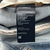 AMIRI Staggered Logo Skinny Jean Antique Indigo Black