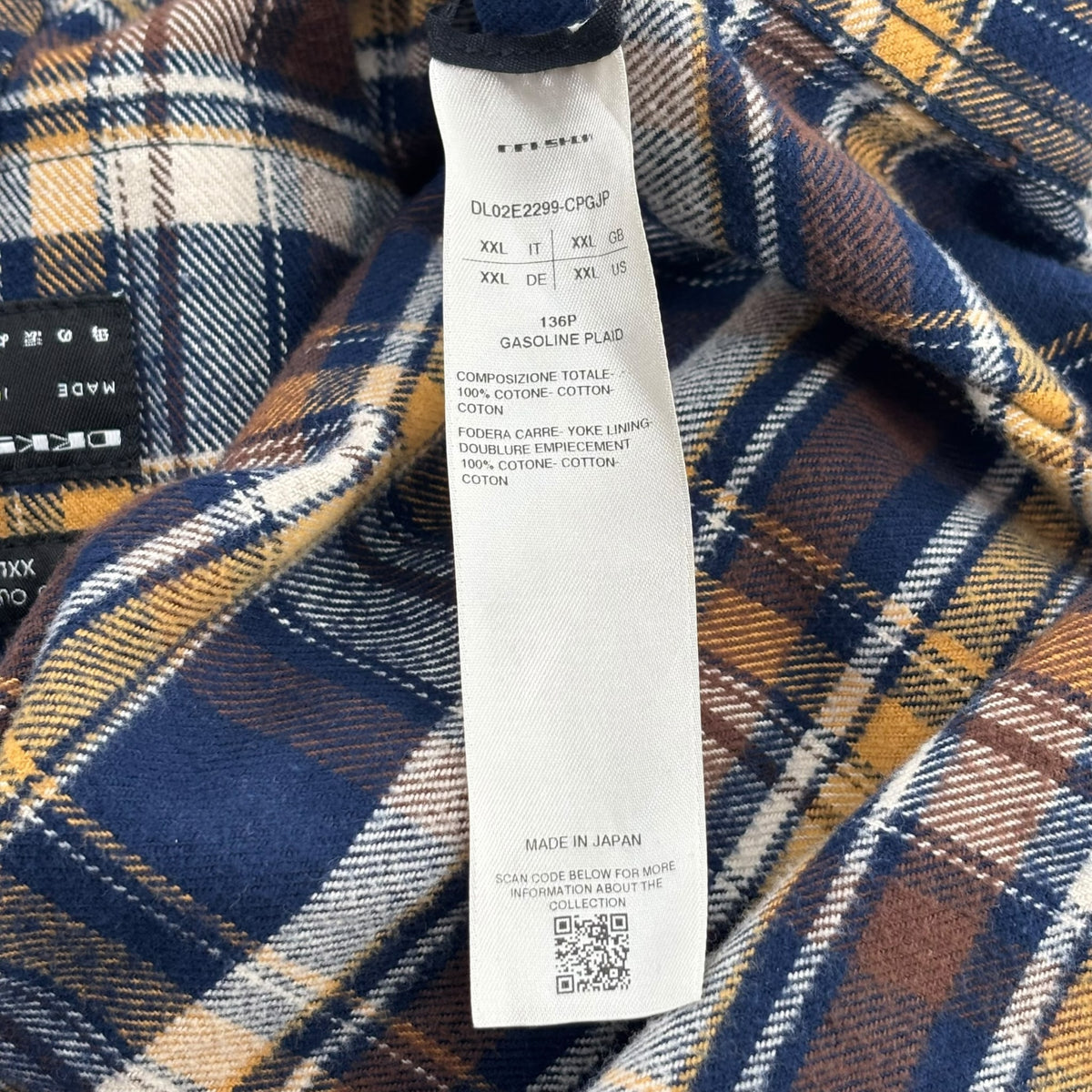 Rick Owens Flannel Blue & Yellow