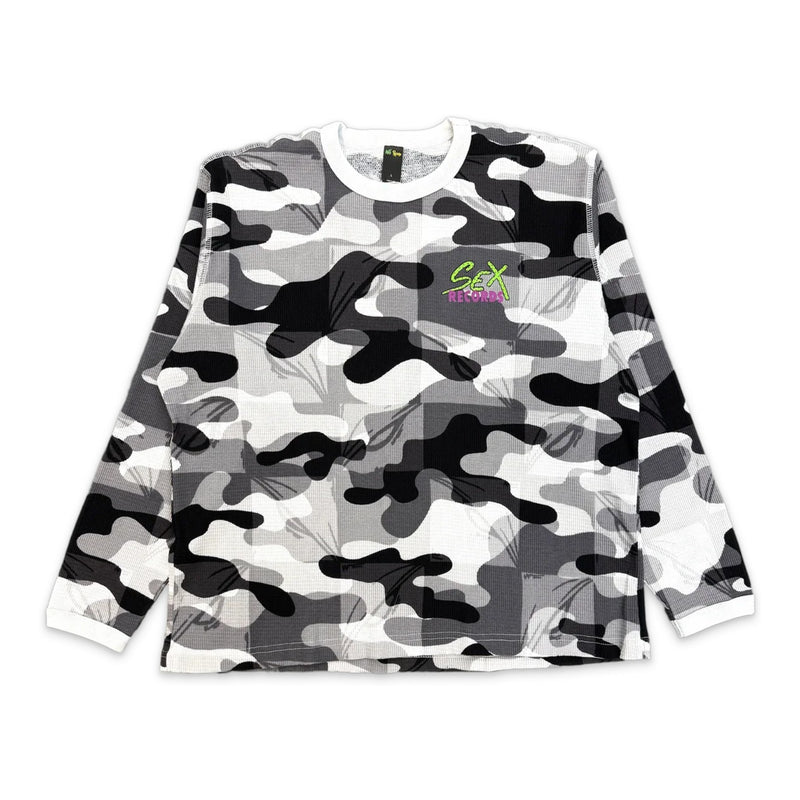 Matty Boy Sex Records Thermal Long Sleeve Shirt Snow Camo