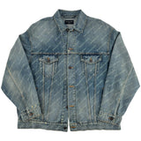 Balenciaga Logo Print Denim Jacket