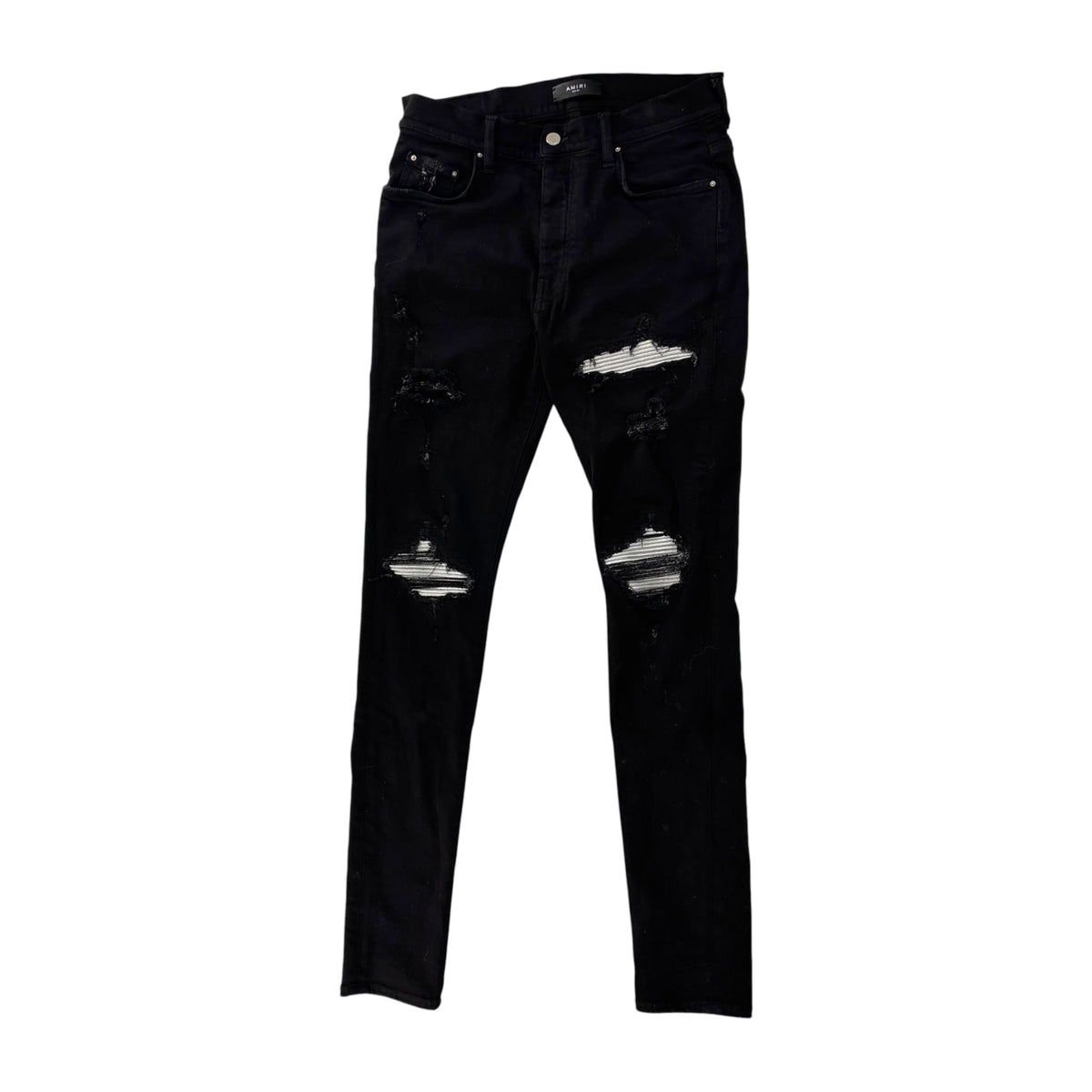 Amiri MX1 Black Silver Ribbed
