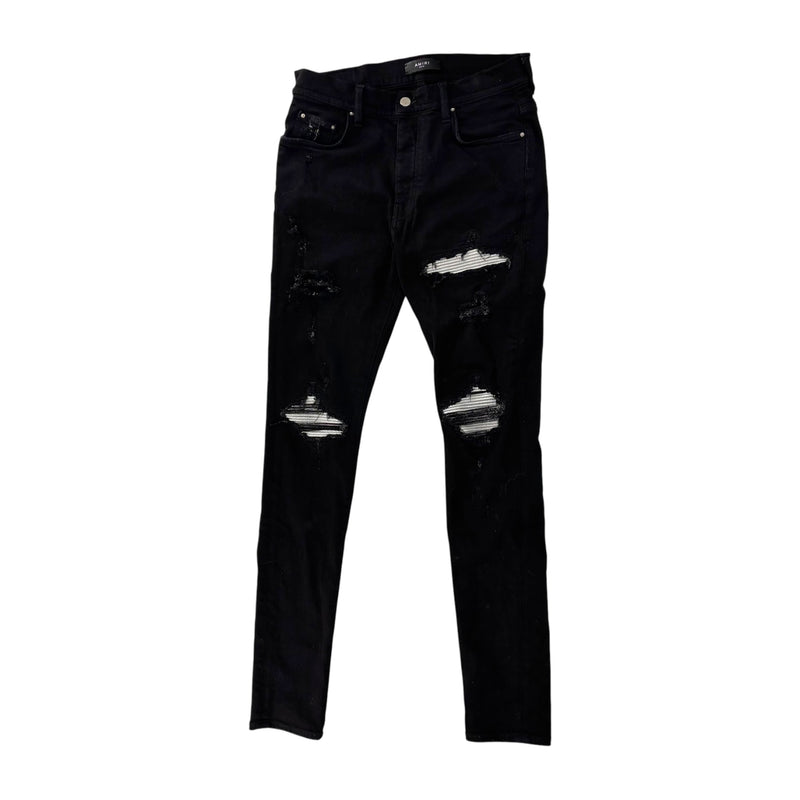 Amiri MX1 Black Silver Ribbed