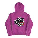 Chrome Hearts Matty Boy Spider Web Hoodie Purple