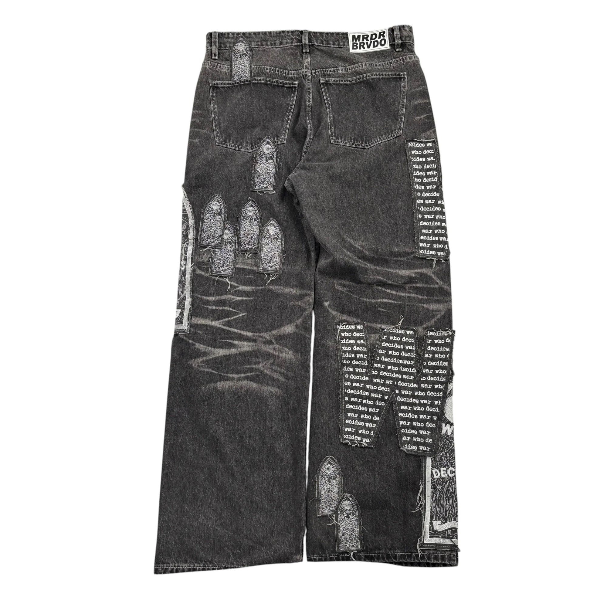 Who Decides War Motif Jeans "Grey"