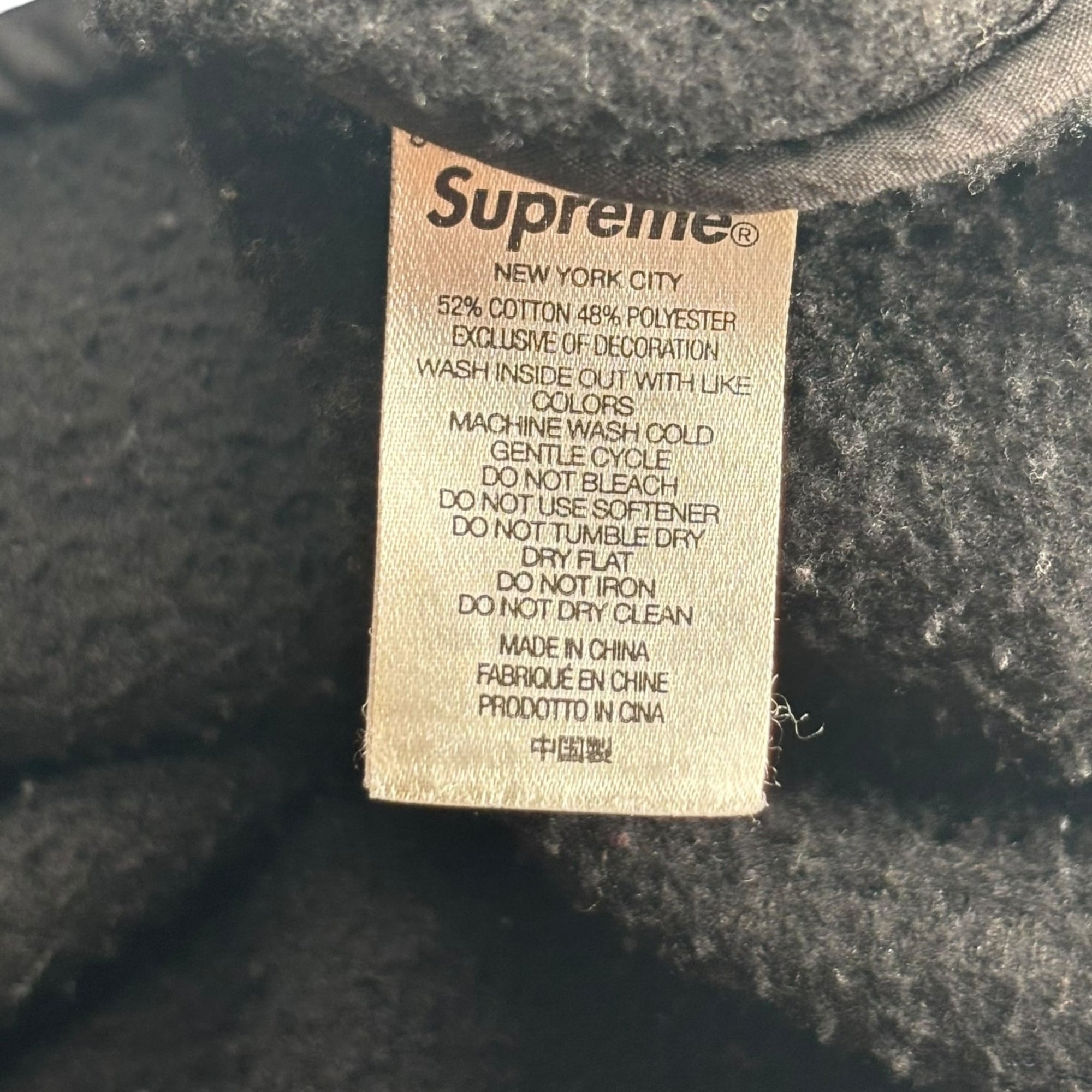 Supreme True Religion Zip Up Hooded Sweatshirt (FW25) Black