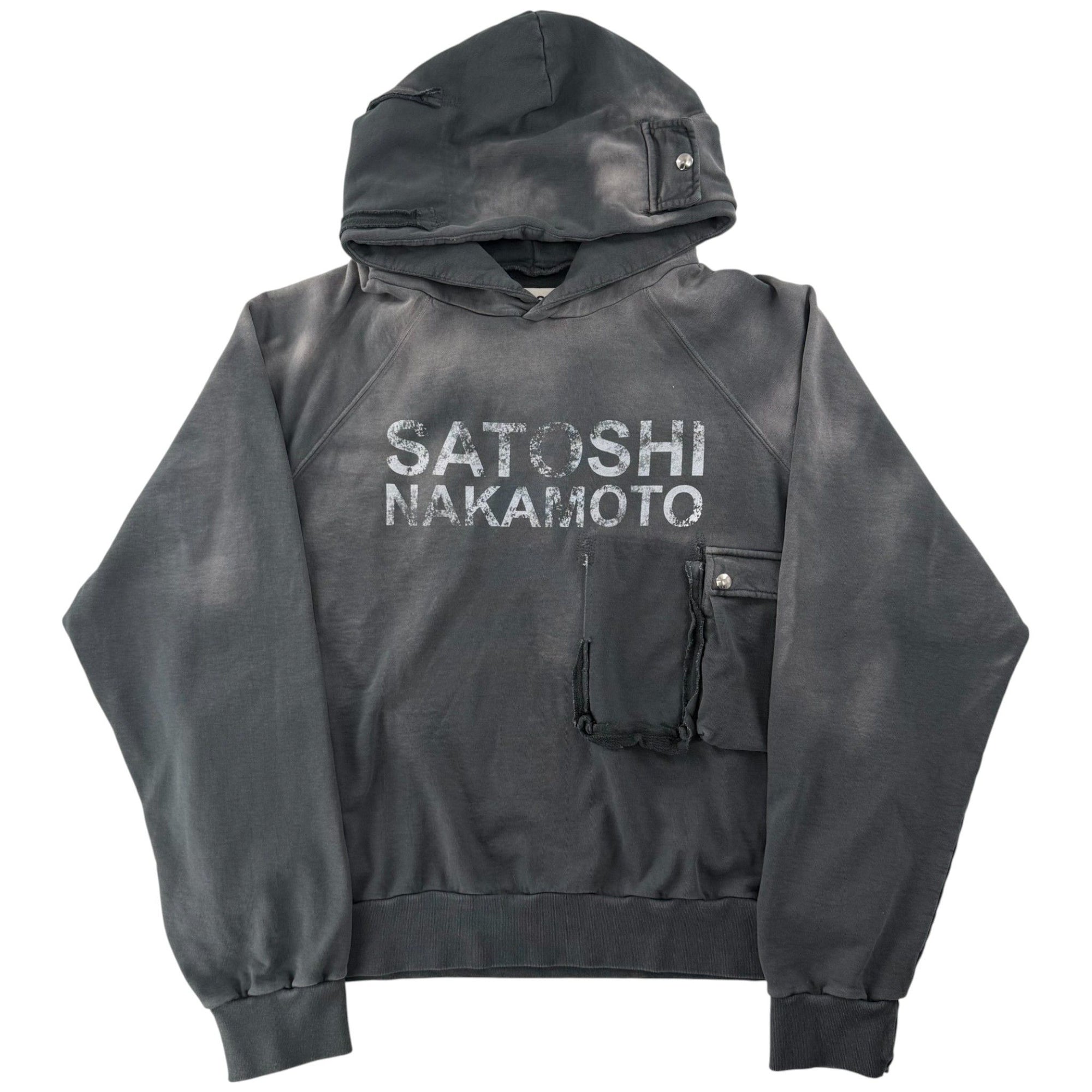 Satoshi Nakamoto Multi Pocket Hoodie Black