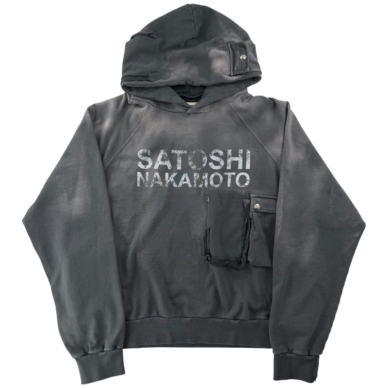 Satoshi Nakamoto Multi Pocket Hoodie Black