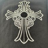 Chrome Hearts Rhinestone Hairy Cross Cashmere V-Neck Sweater Black