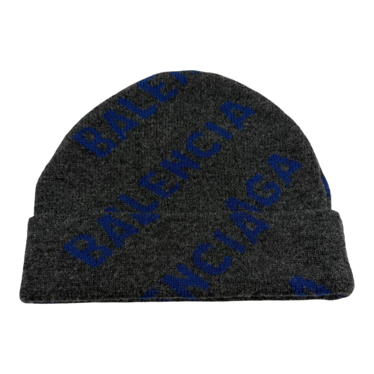 Balenciaga Logo Beanie Blue Gray