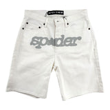 Sp5der V3 Logo Denim Short White