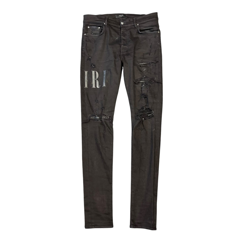 Amiri Black Logo Jeans