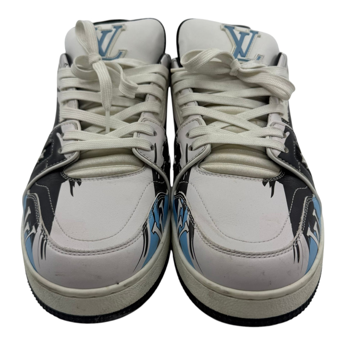 Louis Vuitton Black & Blue Logo Trainers