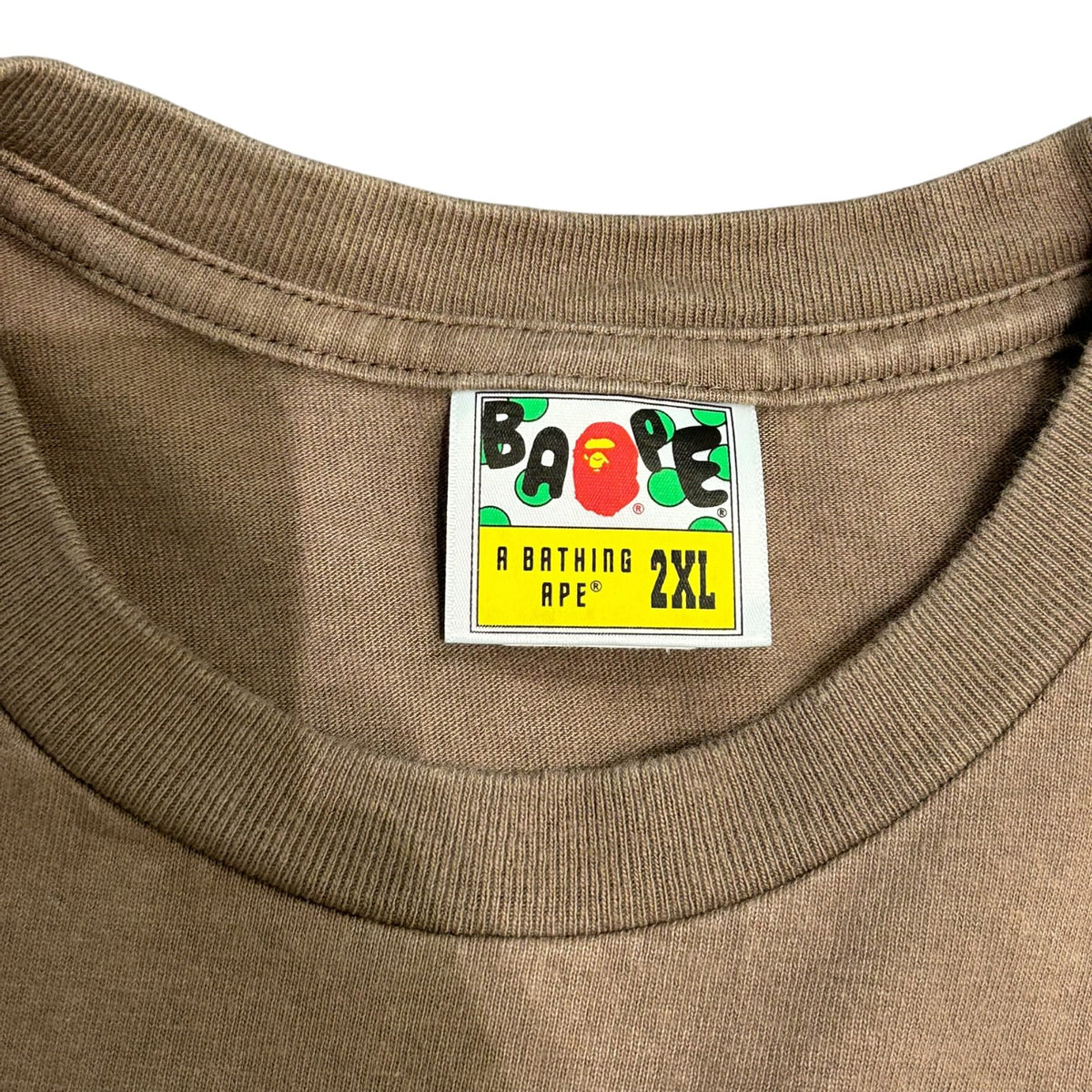 Bape College Tee Brown