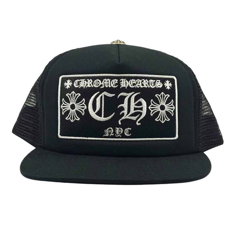 Chrome Hearts CH New York City Trucker Hat Black/Black