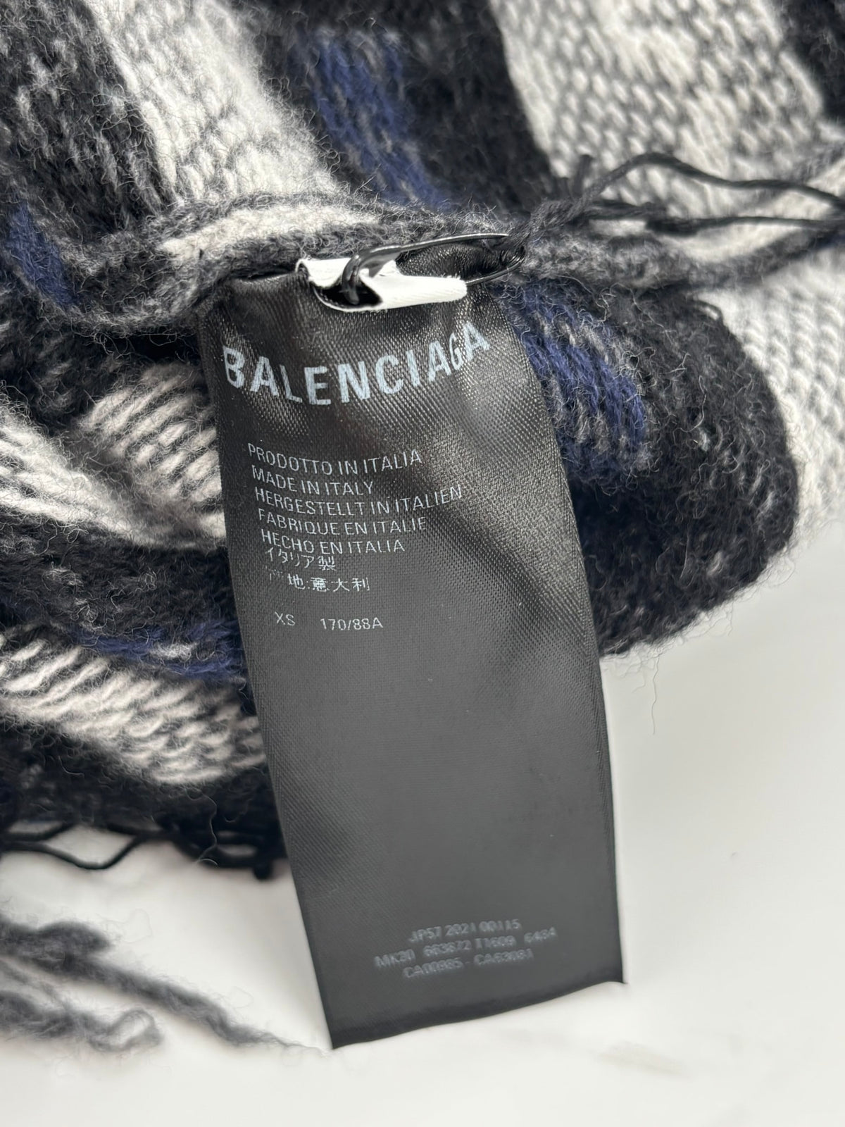 Balenciaga Distressed Sweater Black