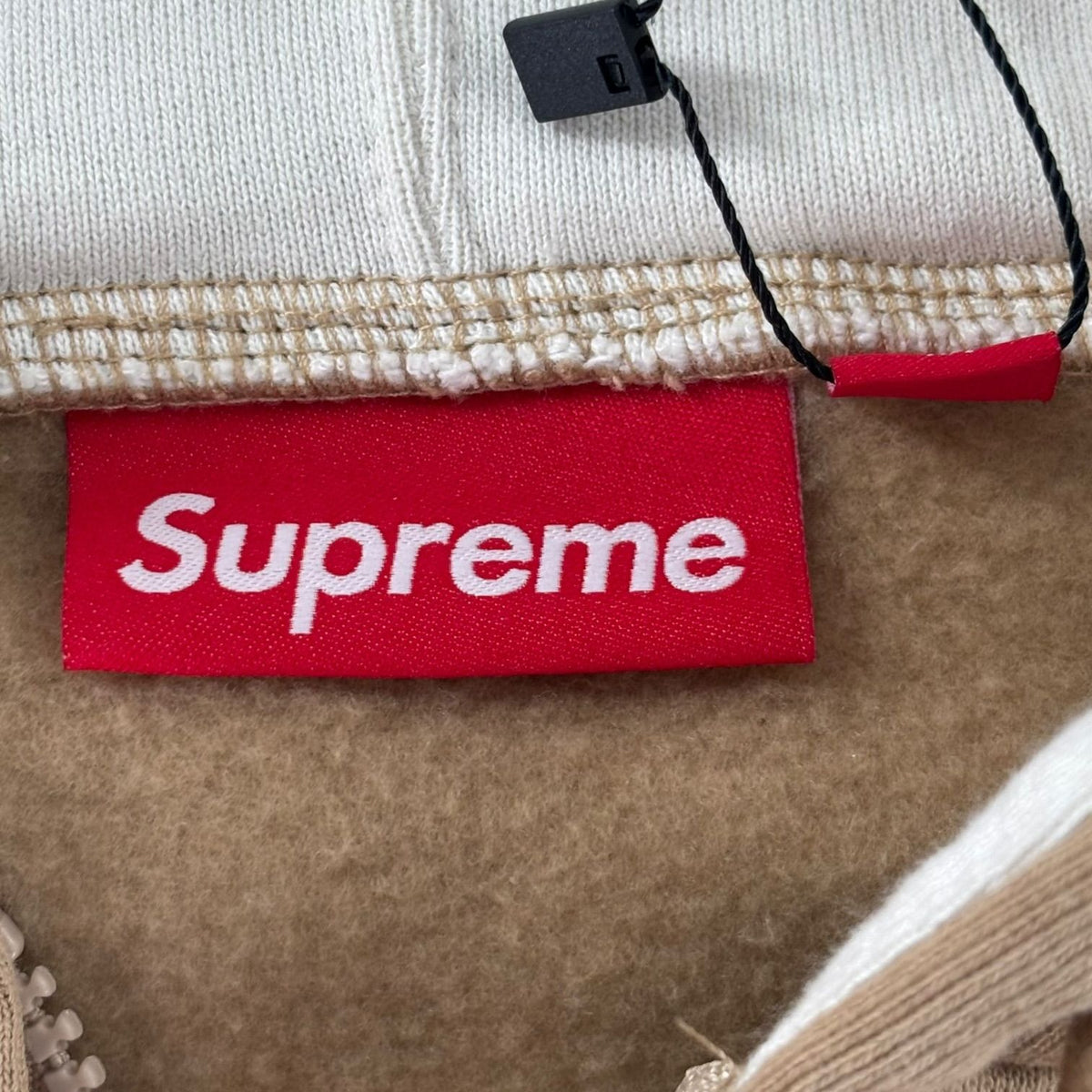 Supreme Piping Zip Up Hooded Sweatshirt Brown