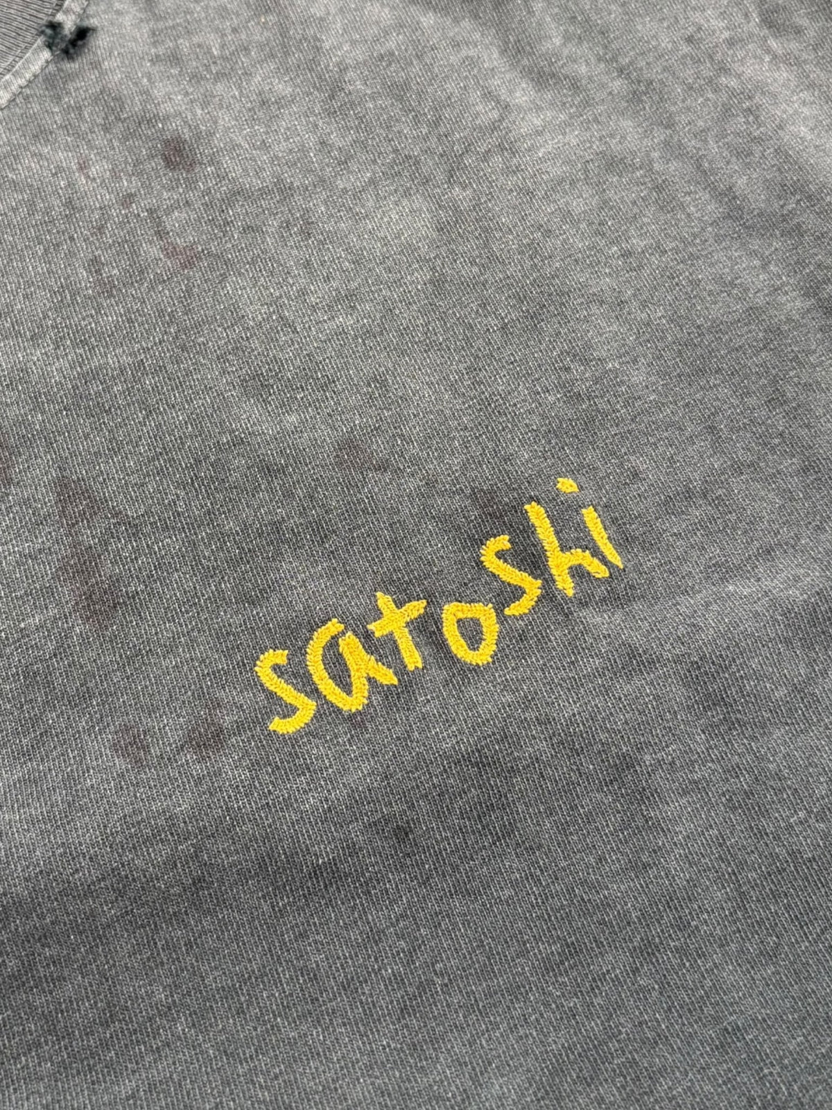 Satoshi Nakamoto Chain Stitch Tee Black