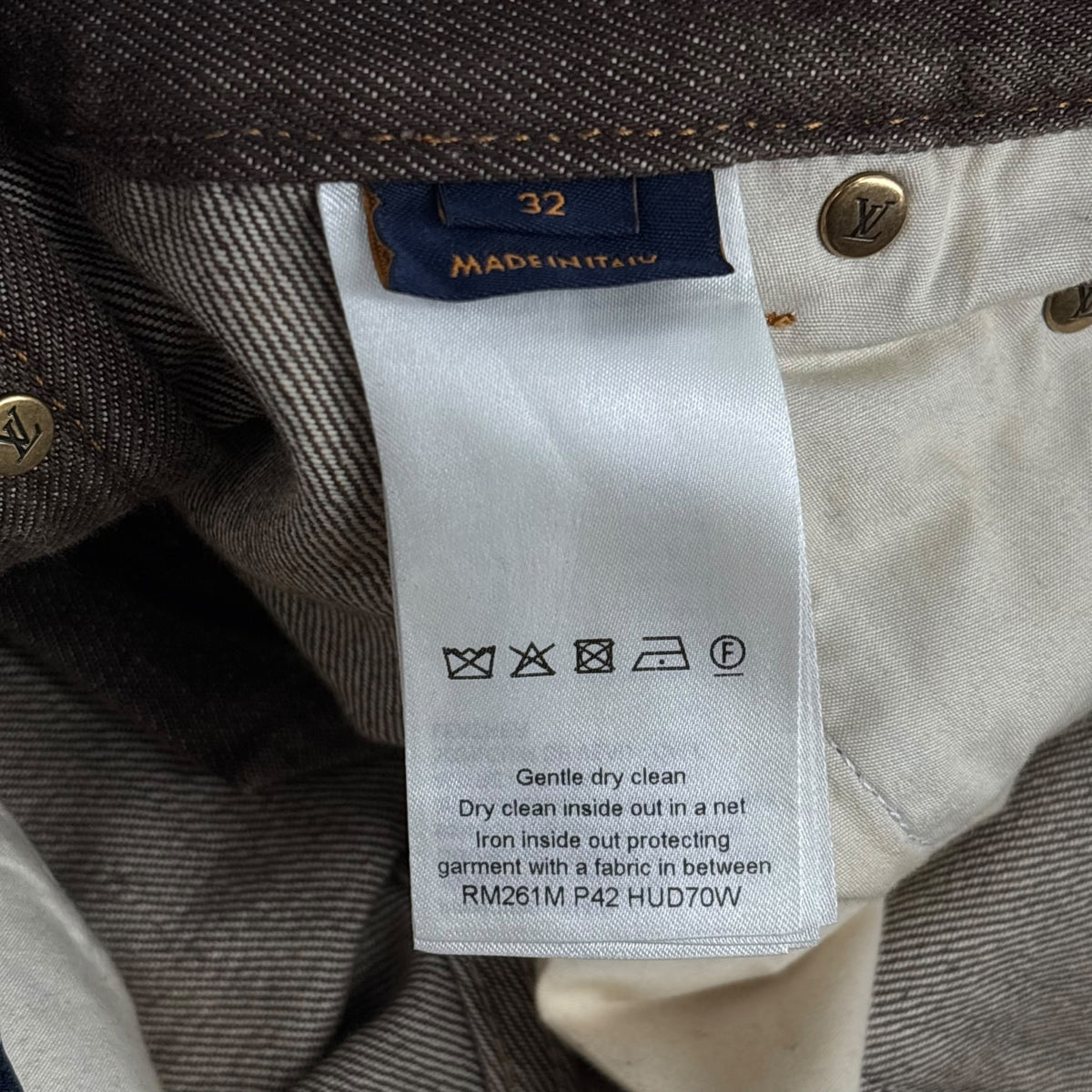 Louis Vuitton Coffee Bean Bootcut Denim Pants
