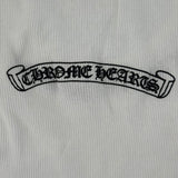 Chrome Hearts Scroll Logo Ribbed Tank Top White
