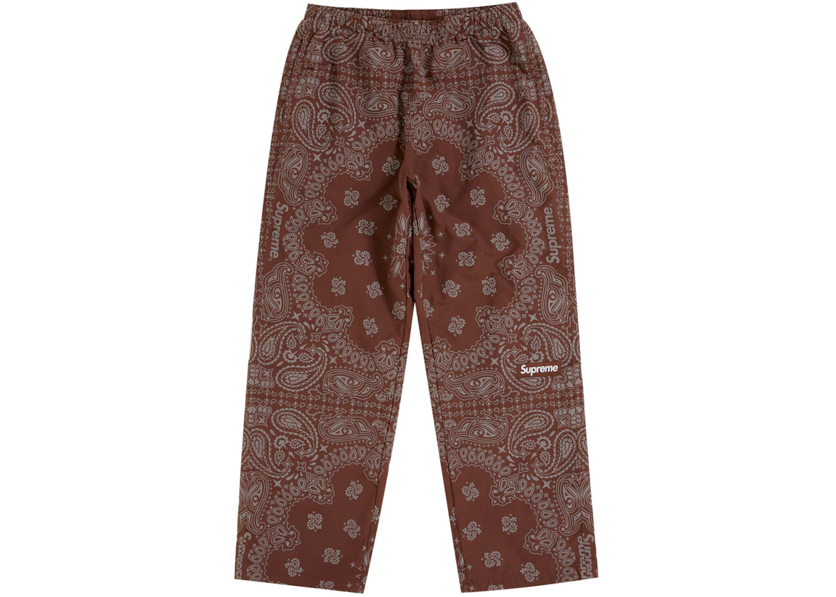 Supreme Reflective Bandana Track Pant Brown