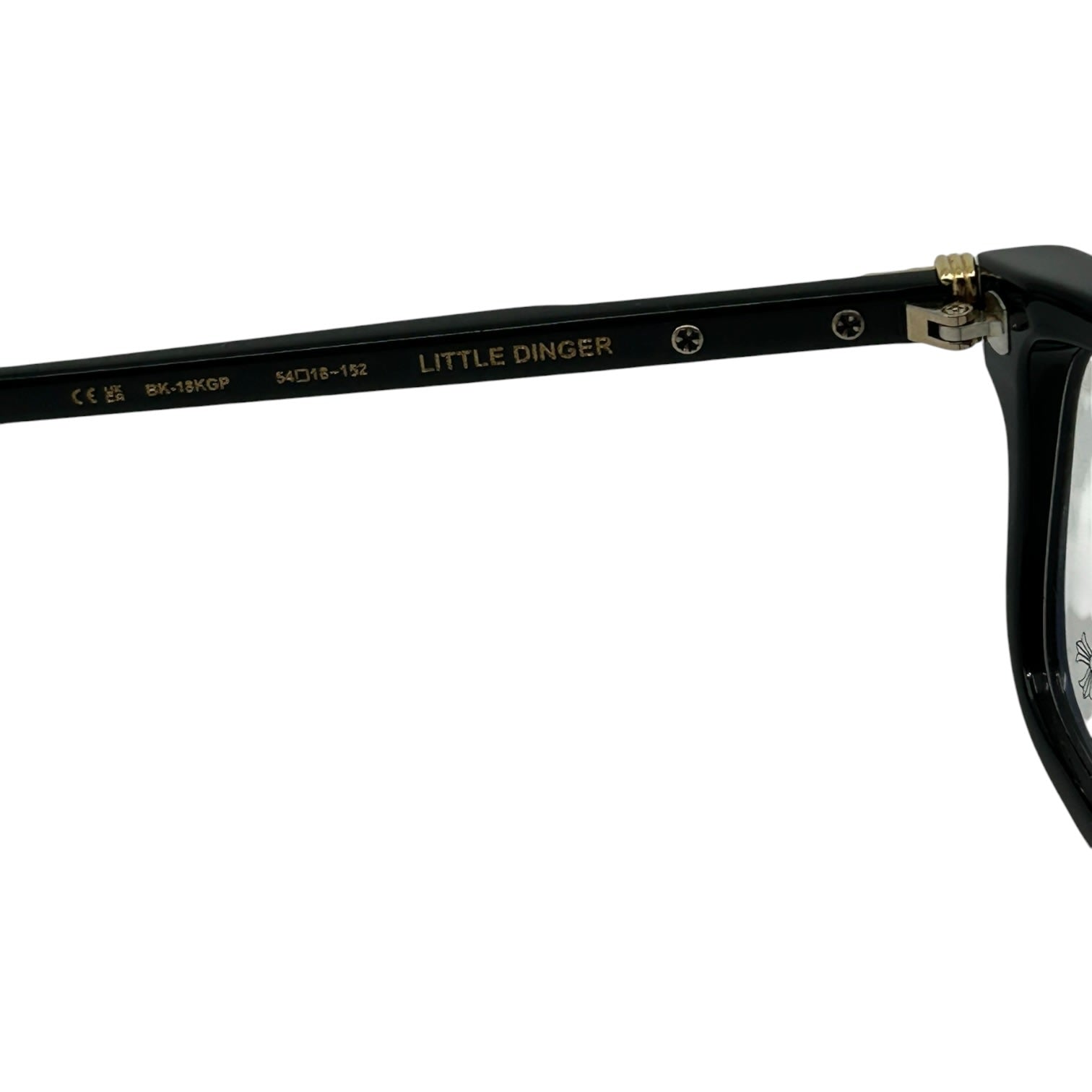 Chrome Hearts Little Dinger Glasses Black Gold