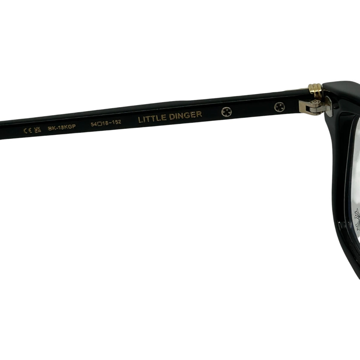 Chrome Hearts Little Dinger Glasses Black Gold
