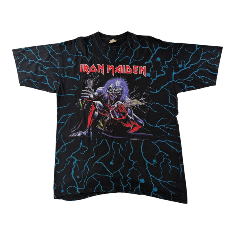 Vintage Iron Maiden AOP A Real Live One 1993 Tee Black