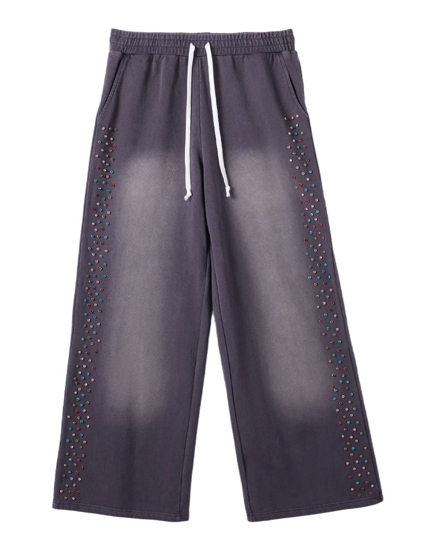 Cactus Valley Crystal Cactus Sweats Vintage Black