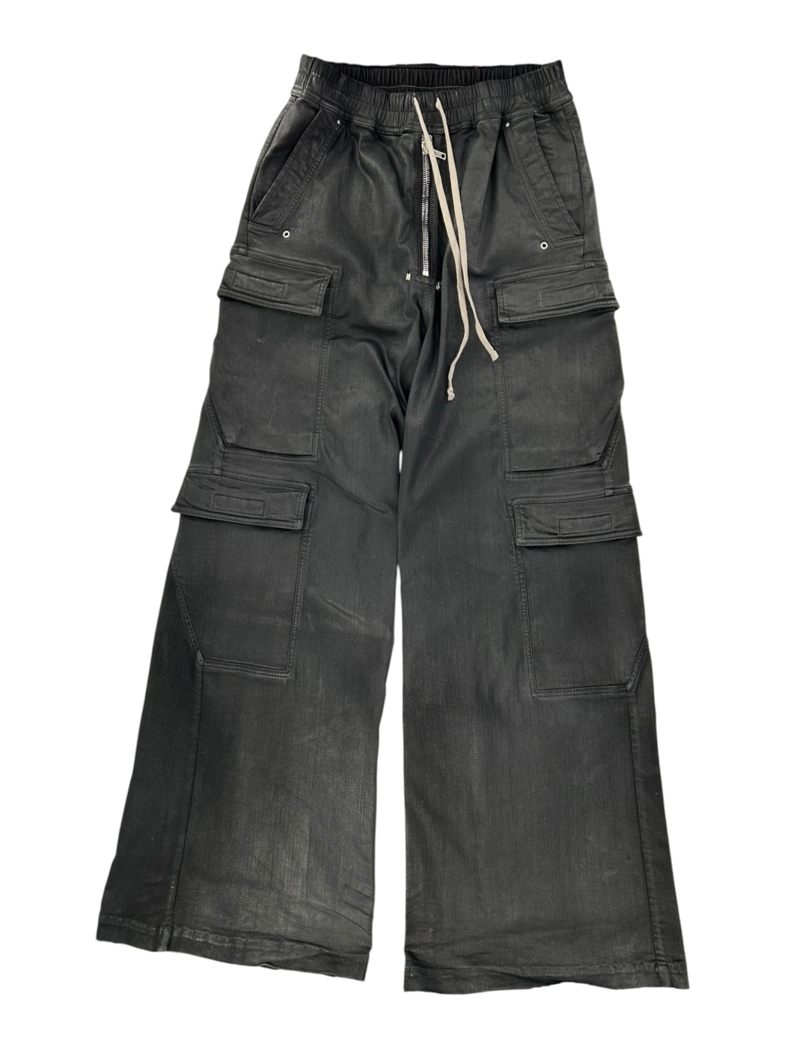 Rick Owens Black Waxed Bela Cargos