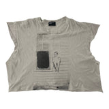 ERD Garden Of Unborn Children Cut-Off Tee White