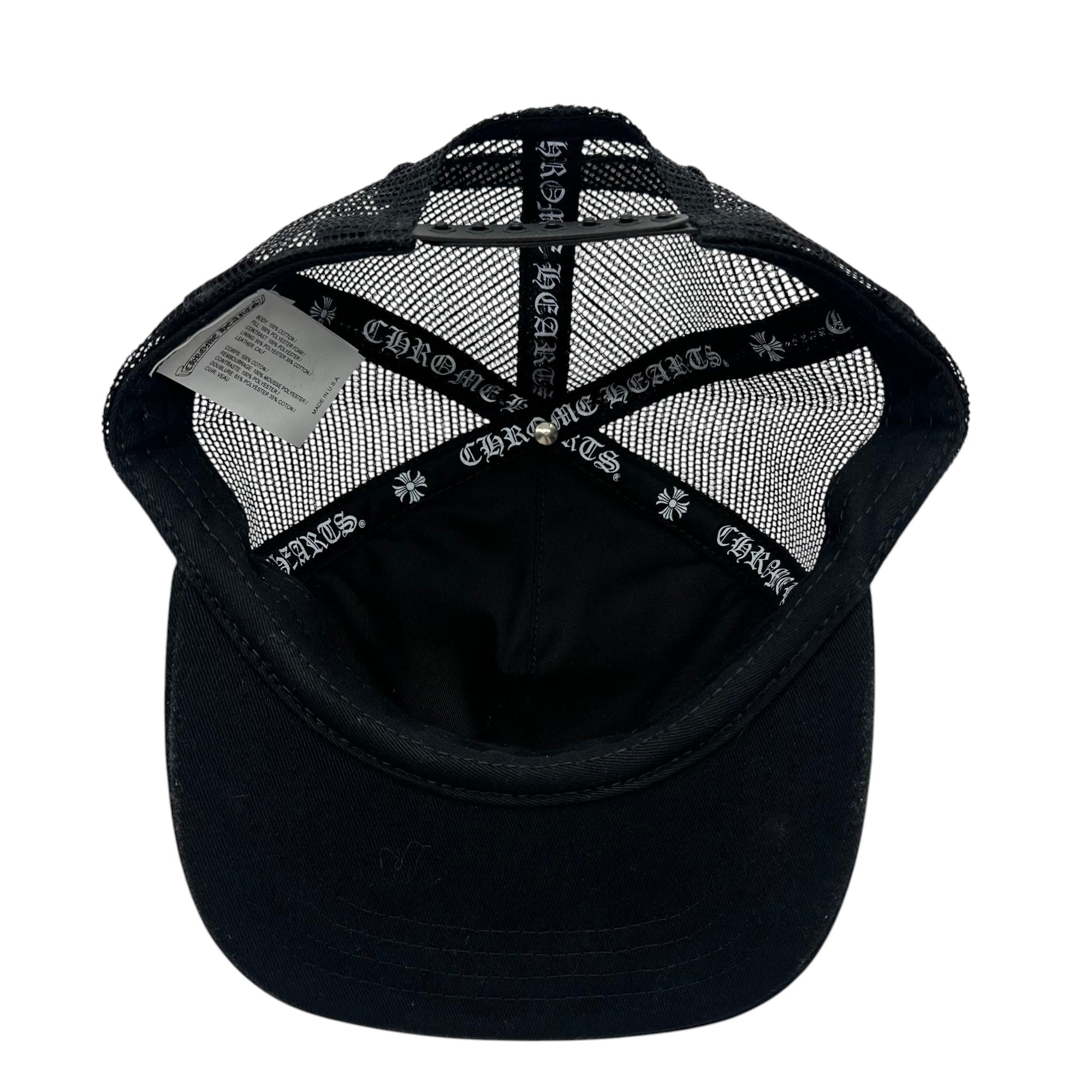 Chrome Hearts Pony Hair Cemetery Cross Patch Trucker Hat
