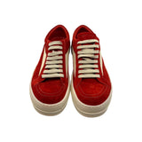 Rick Owens Temple Suede Vintage Low Sneaker Carnelian Milk