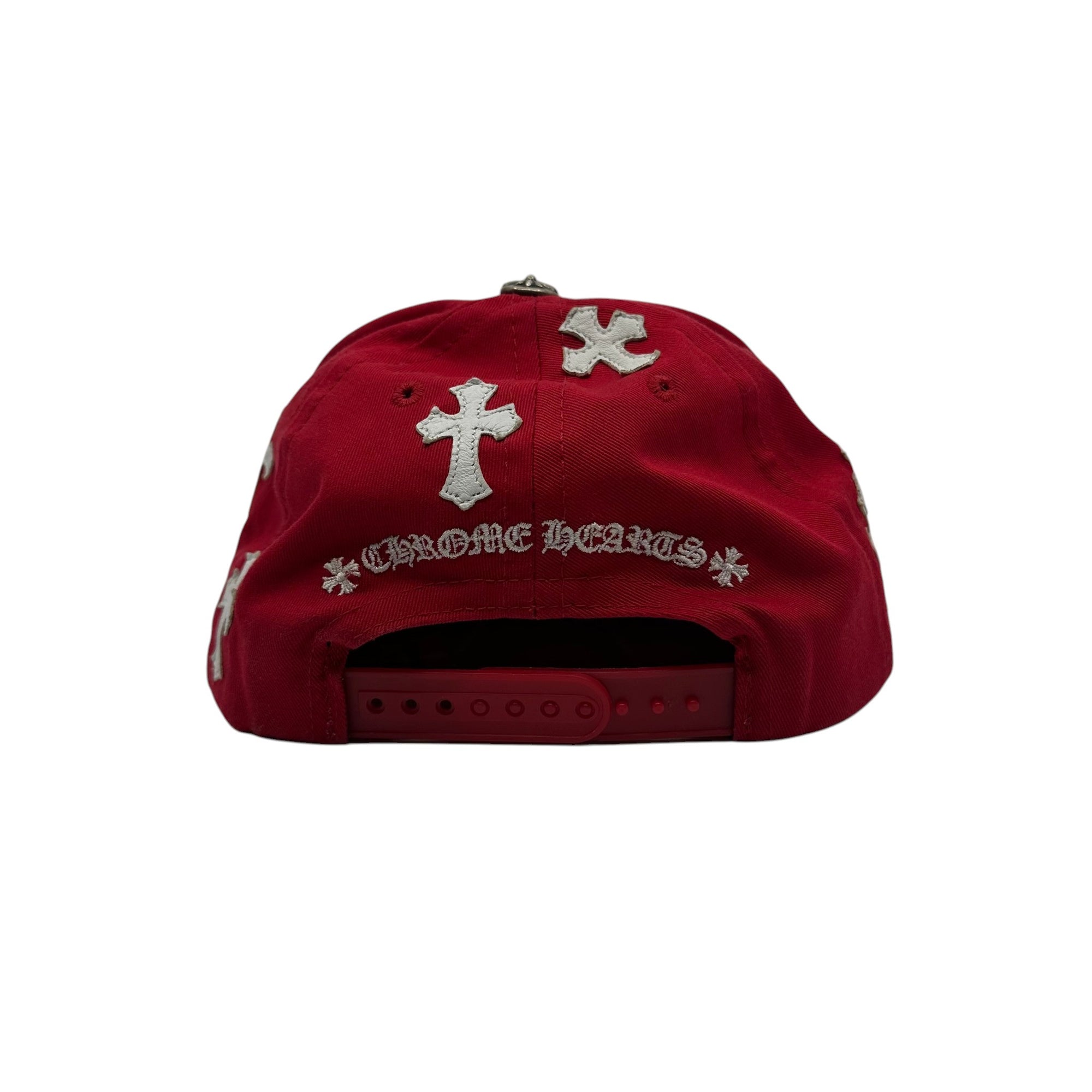 Chrome Hearts Cross Patch Baseball Hat Red