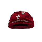 Chrome Hearts Cross Patch Baseball Hat Red