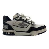 Louis Vuitton Trainer Low Velcro Strap Black Monogram Denim