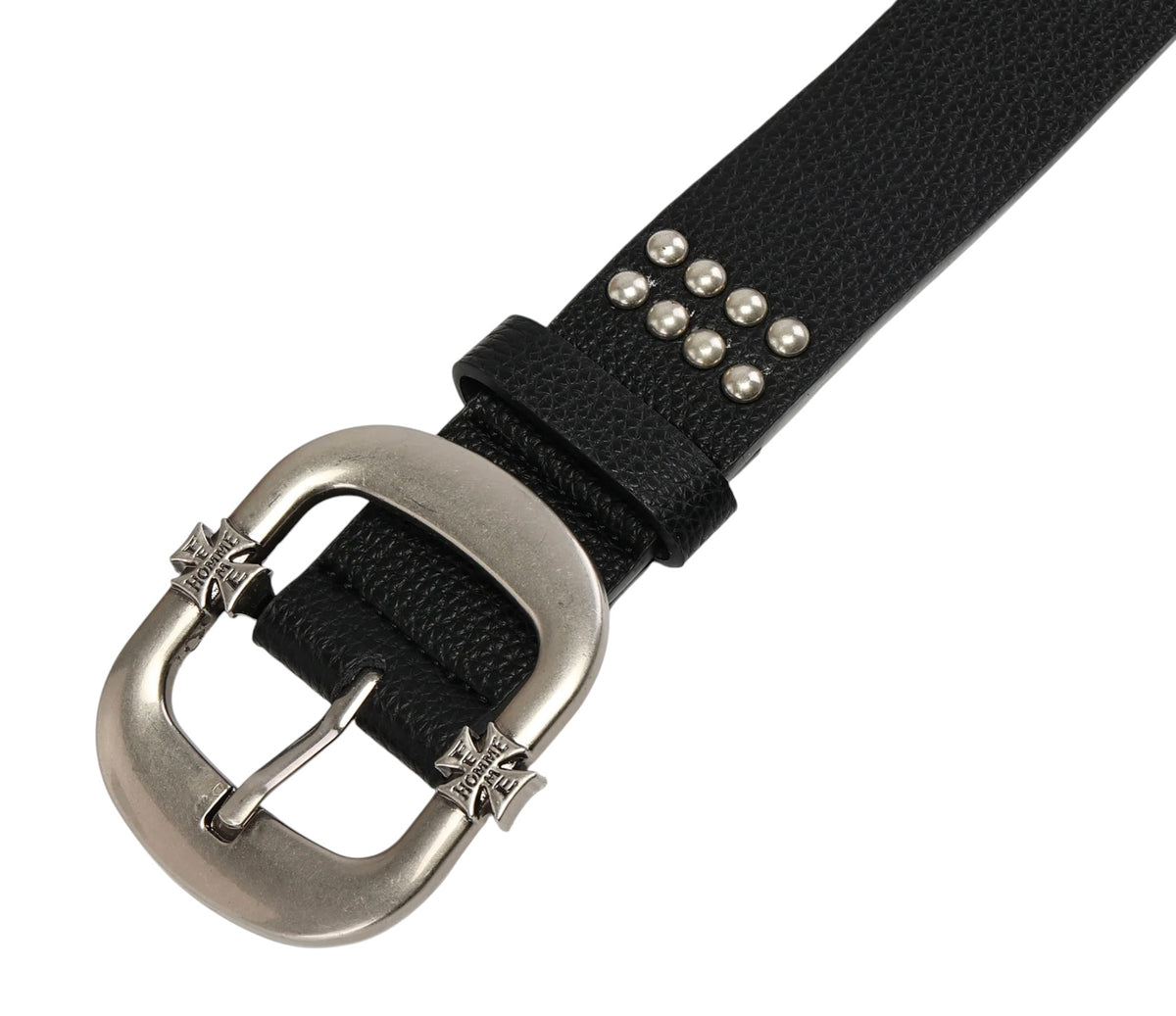Homme + Femme Iron Crest Classic Belt Black